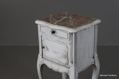 Painted French Bedside Cabinet - Kernow Furniture