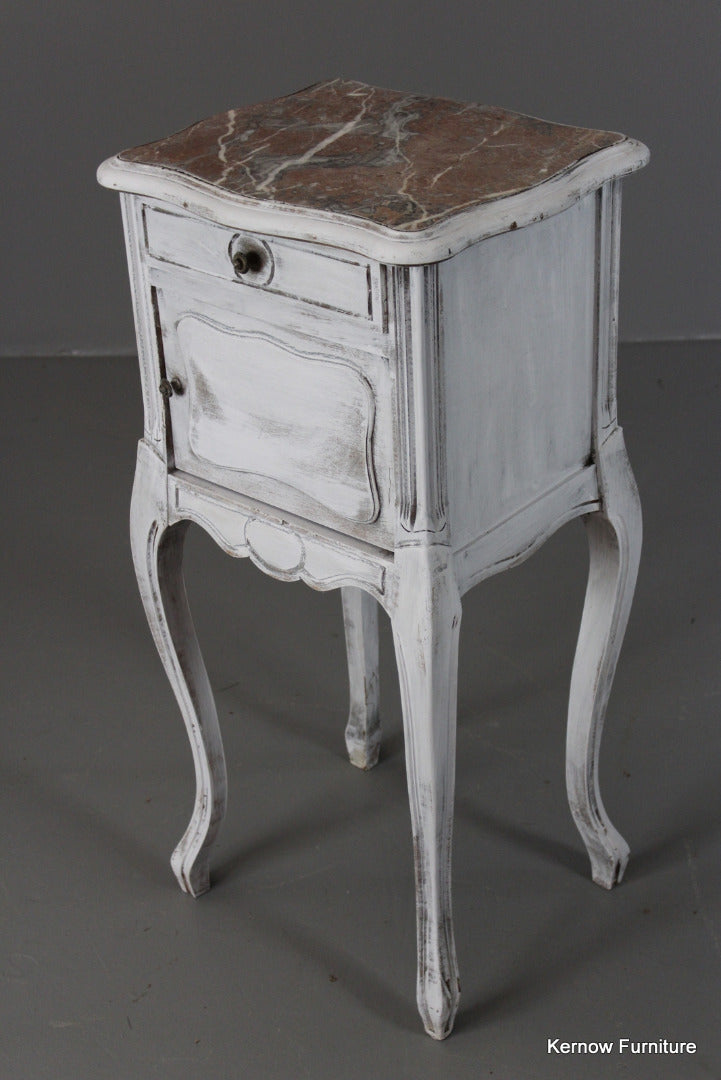 Painted French Bedside Cabinet - Kernow Furniture