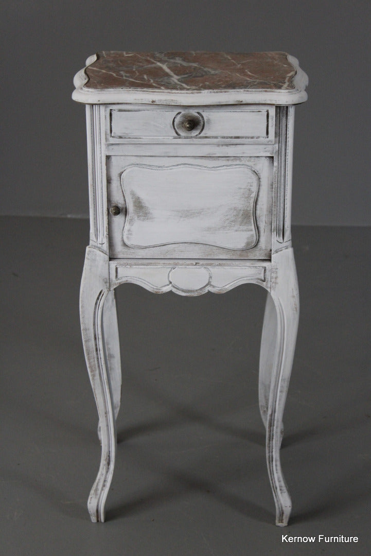 Painted French Bedside Cabinet - Kernow Furniture