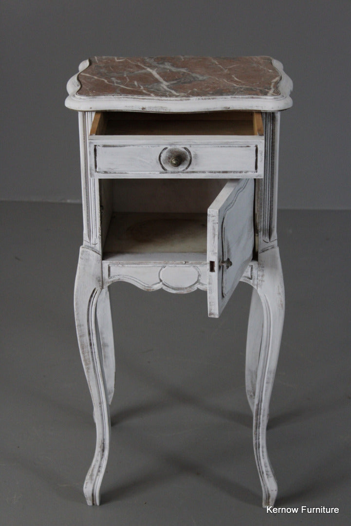 Painted French Bedside Cabinet - Kernow Furniture