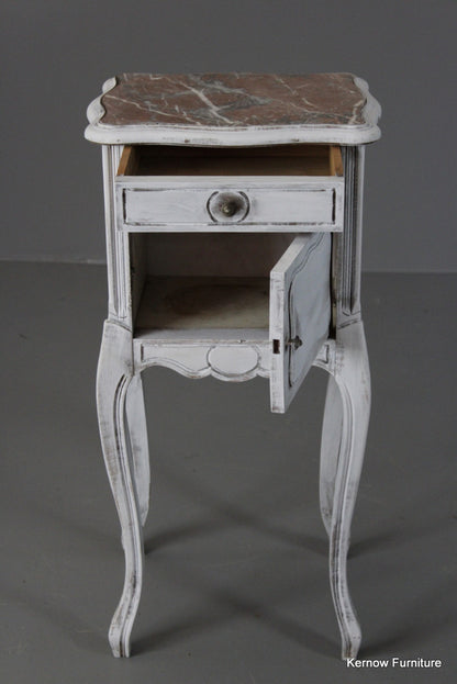 Painted French Bedside Cabinet - Kernow Furniture