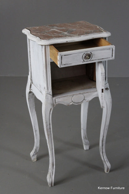 Painted French Bedside Cabinet - Kernow Furniture