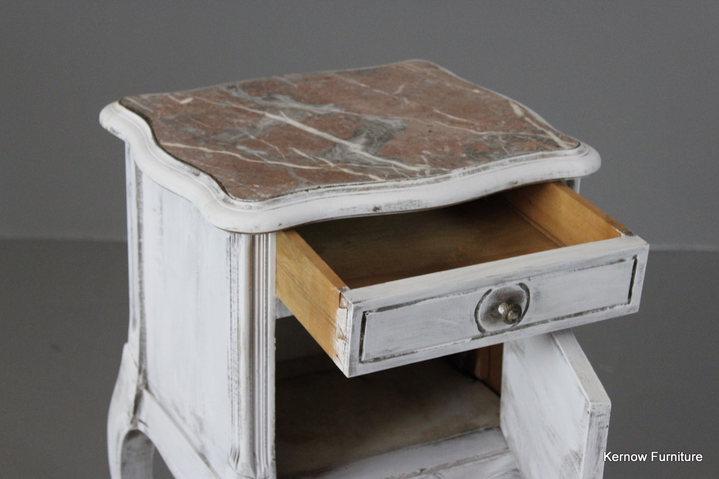Painted French Bedside Cabinet - Kernow Furniture