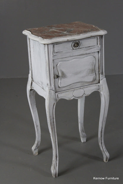 Painted French Bedside Cabinet - Kernow Furniture