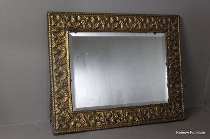 Pressed Brass Rectangular Mirror - Kernow Furniture