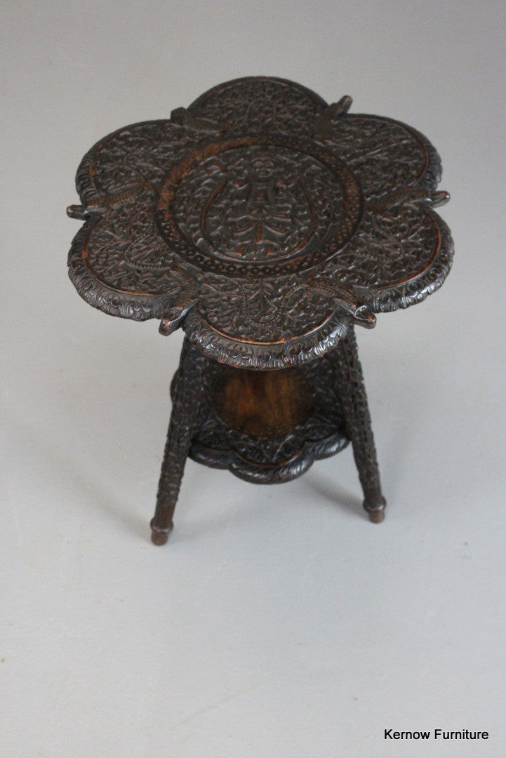 Carved Indian Table - Kernow Furniture