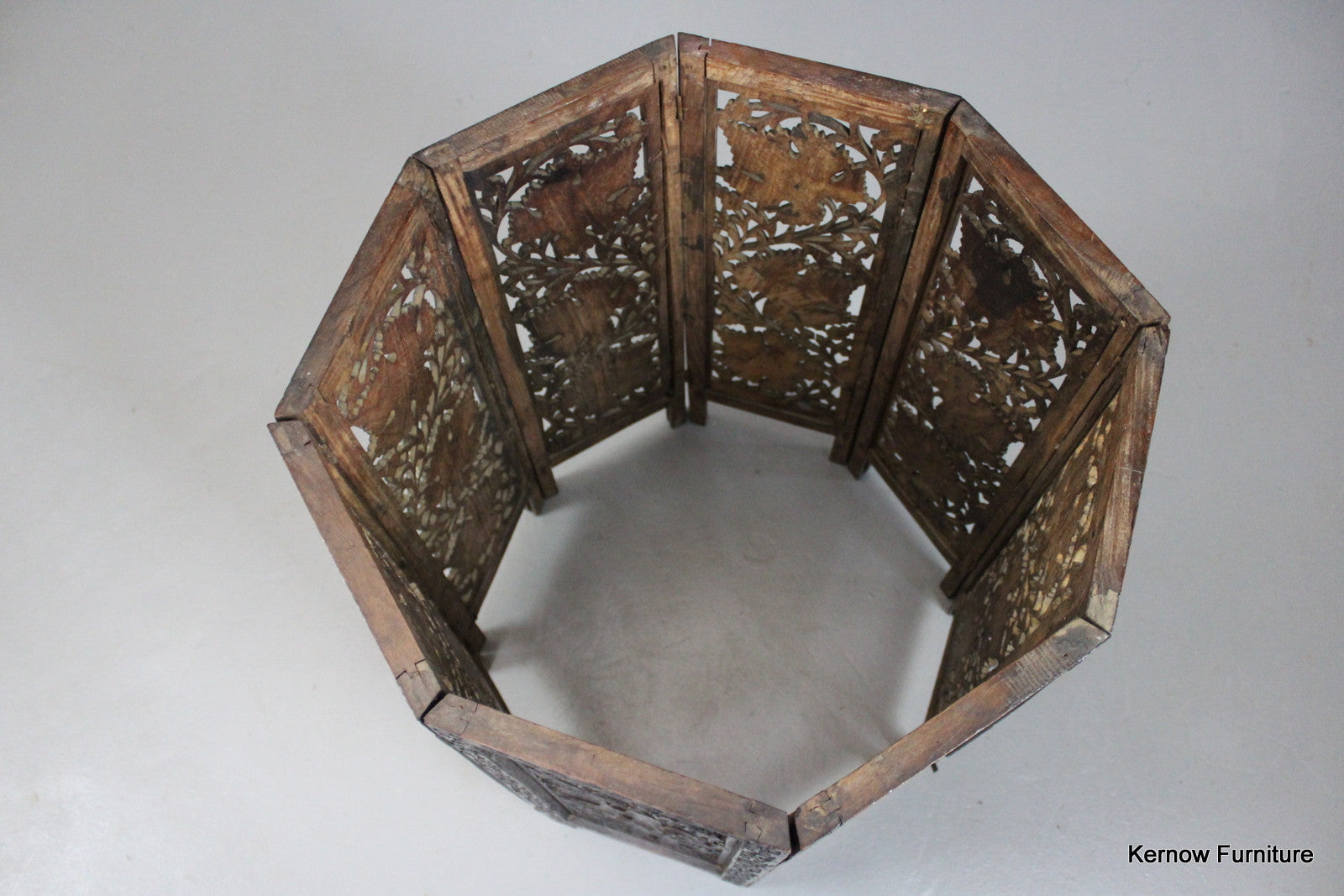 Octagonal Carved Indian Table - Kernow Furniture