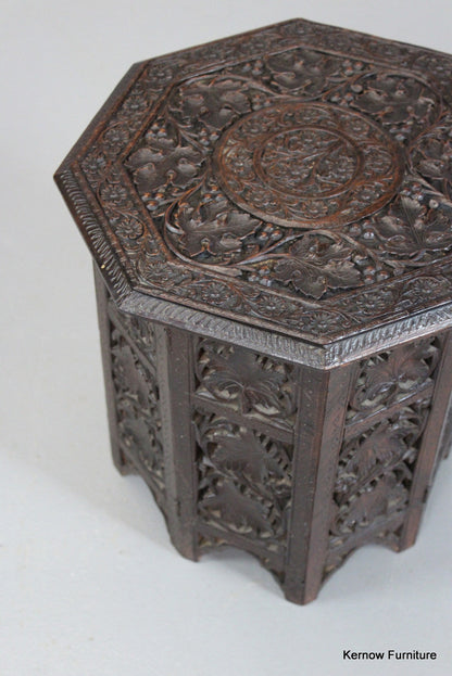 Small Eastern Carved Table - Kernow Furniture