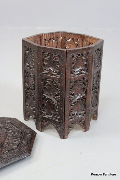 Small Eastern Carved Table - Kernow Furniture