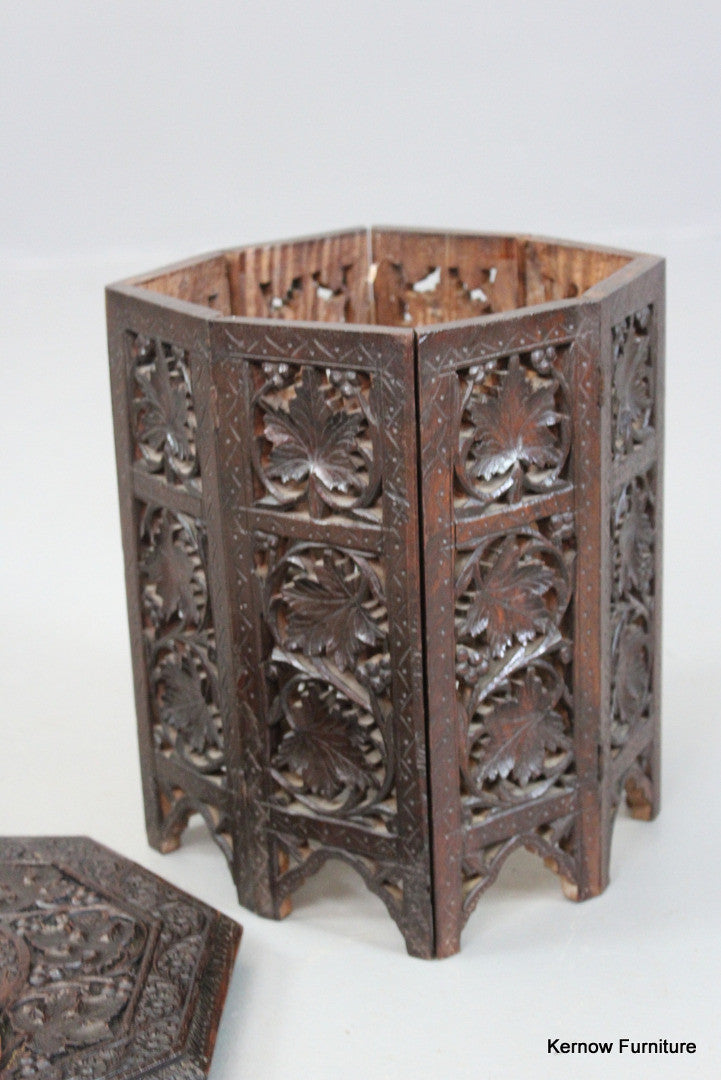 Small Eastern Carved Table - Kernow Furniture