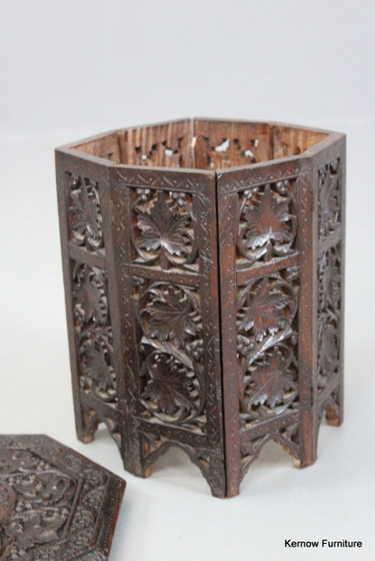 Small Eastern Carved Table - Kernow Furniture