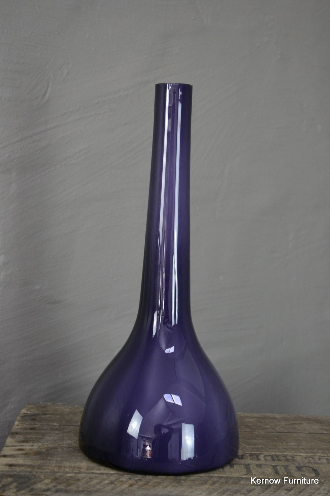 Retro Kastrup Purple Glass Lamp Base - Kernow Furniture