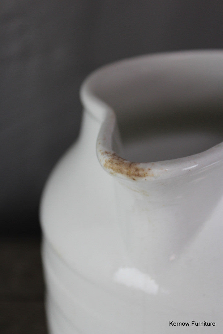 Large White Edwardian Milk Jug - Kernow Furniture