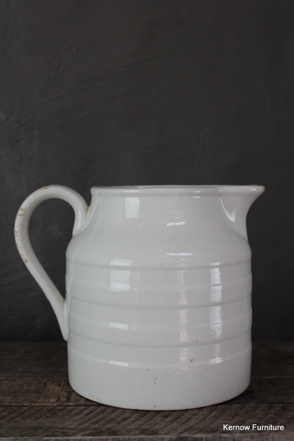 Large White Edwardian Milk Jug - Kernow Furniture