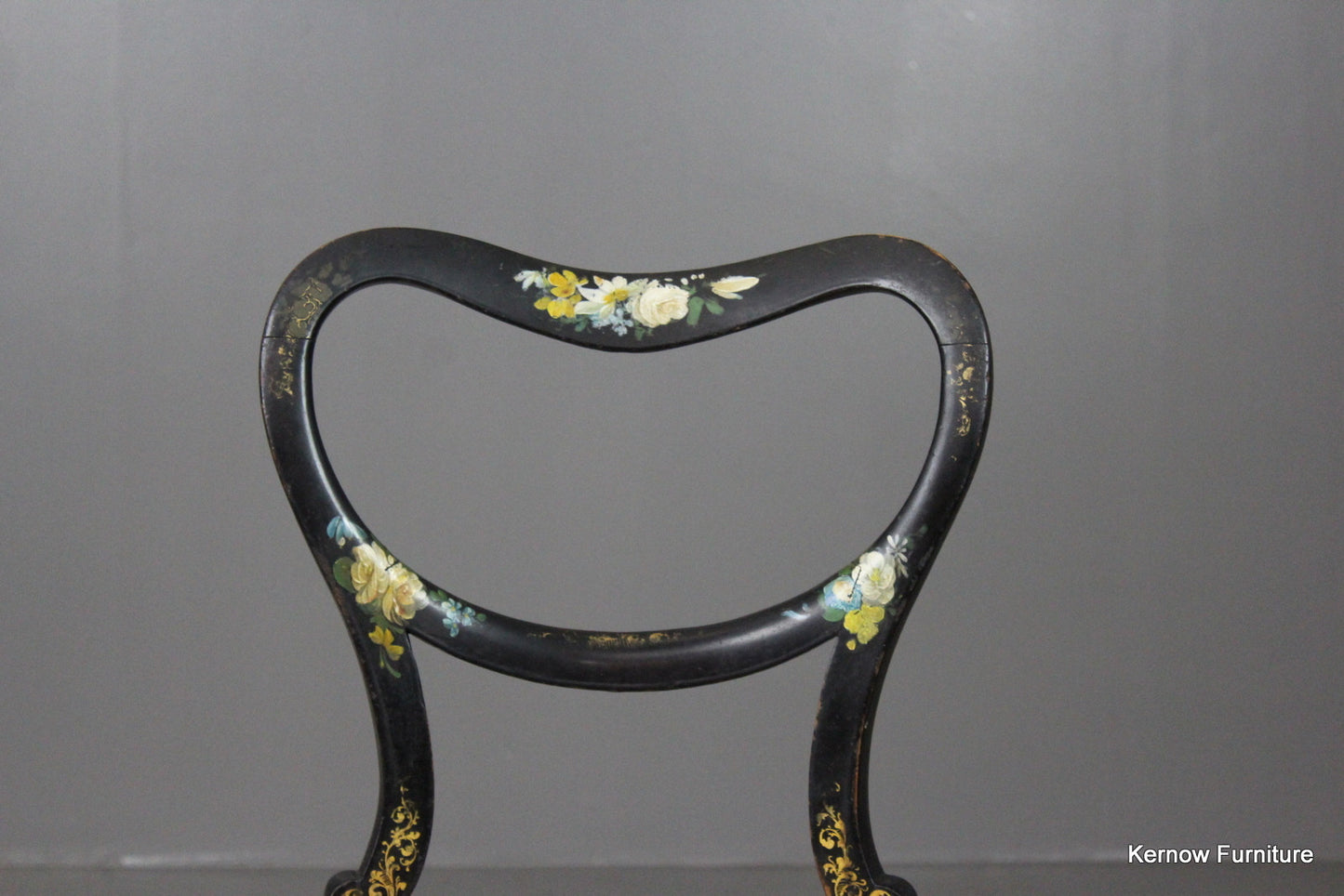 Antique Ebonised Occasional Chair - Kernow Furniture