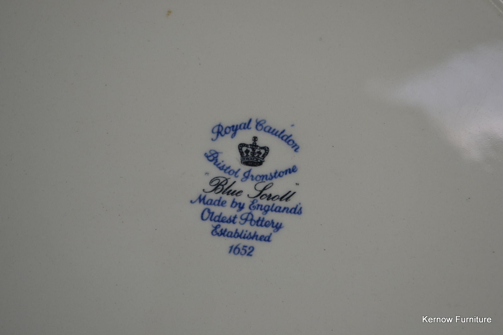 Royal Cauldon Blue Scroll Meat Plate - Kernow Furniture