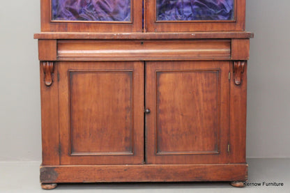 Victorian Glazed Mahogany Bookcase - Kernow Furniture