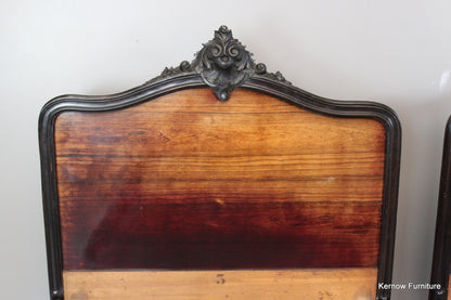 Pair Antique French Rosewood Beds - Kernow Furniture