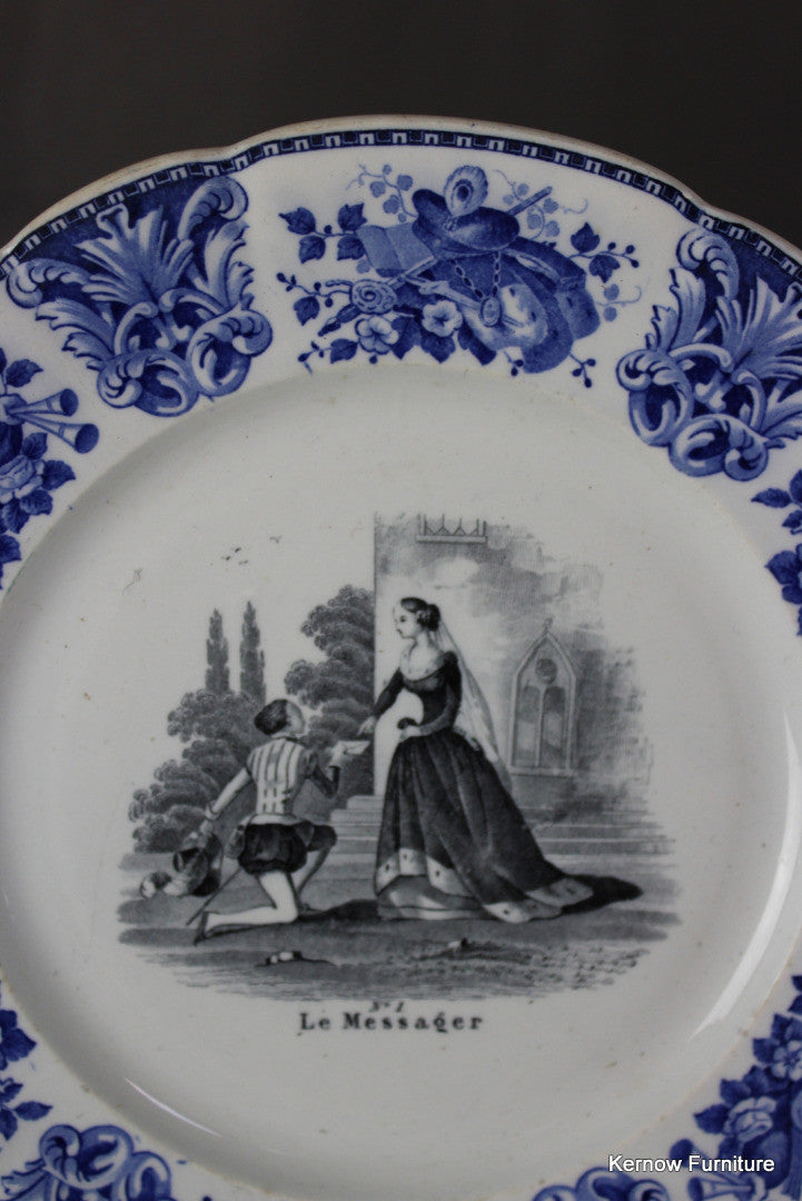 French Transferware Plate - Kernow Furniture