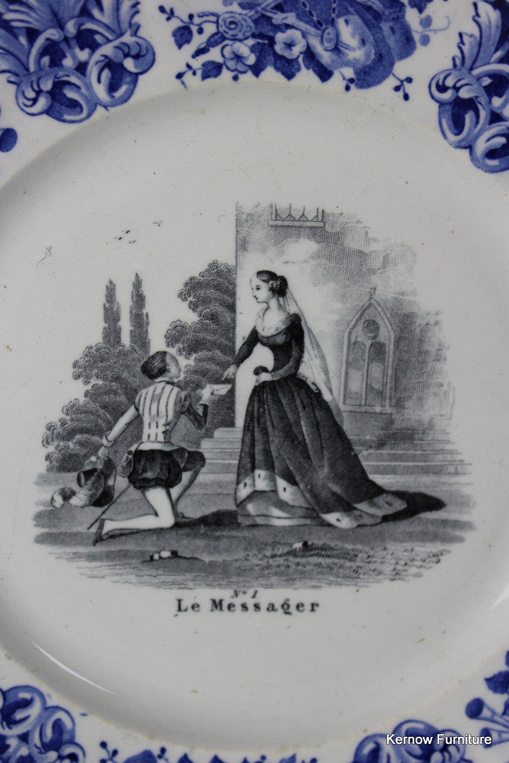 French Transferware Plate - Kernow Furniture