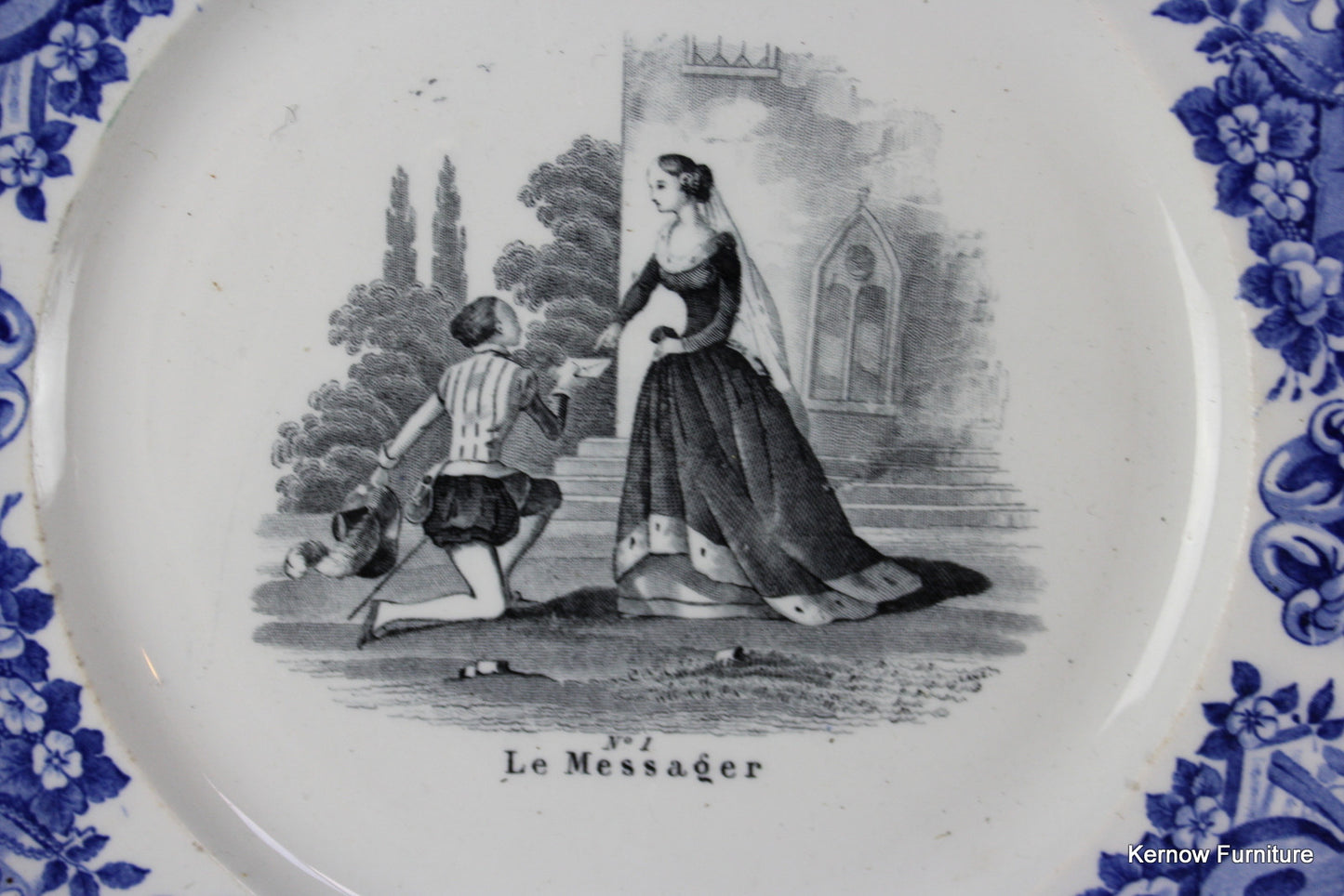 French Transferware Plate - Kernow Furniture