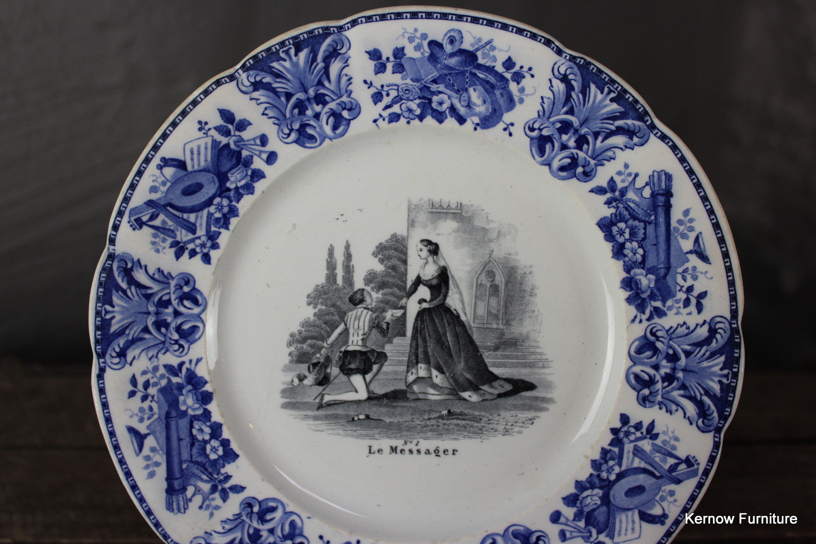 French Transferware Plate - Kernow Furniture