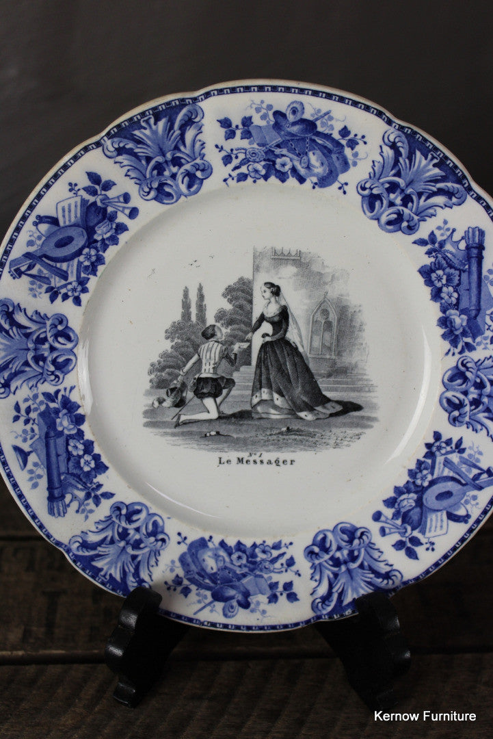 French Transferware Plate - Kernow Furniture