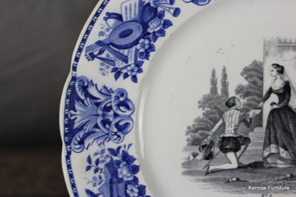 French Transferware Plate - Kernow Furniture