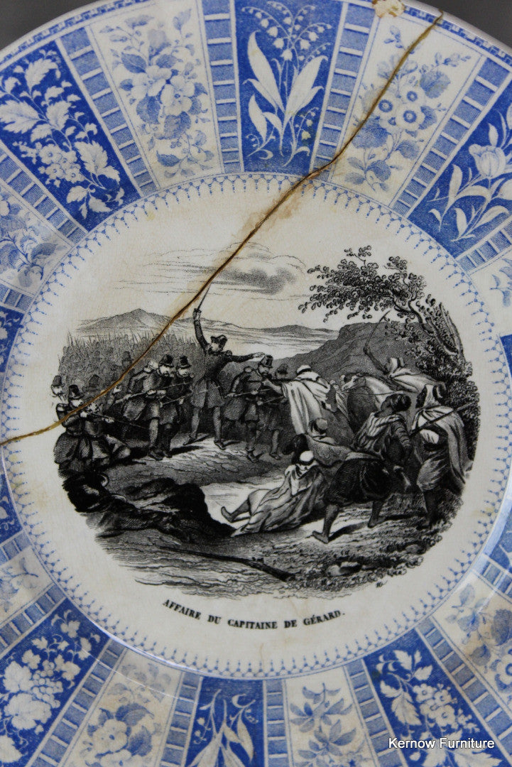 French Transferware Plate - Kernow Furniture