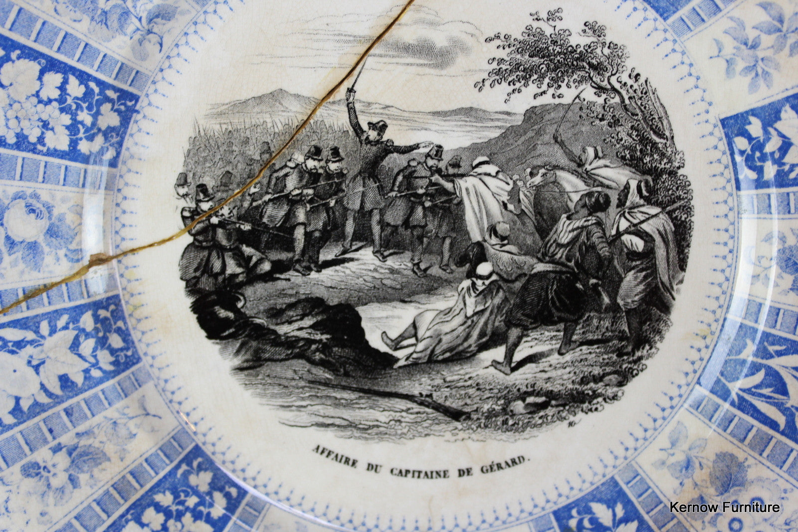 French Transferware Plate - Kernow Furniture