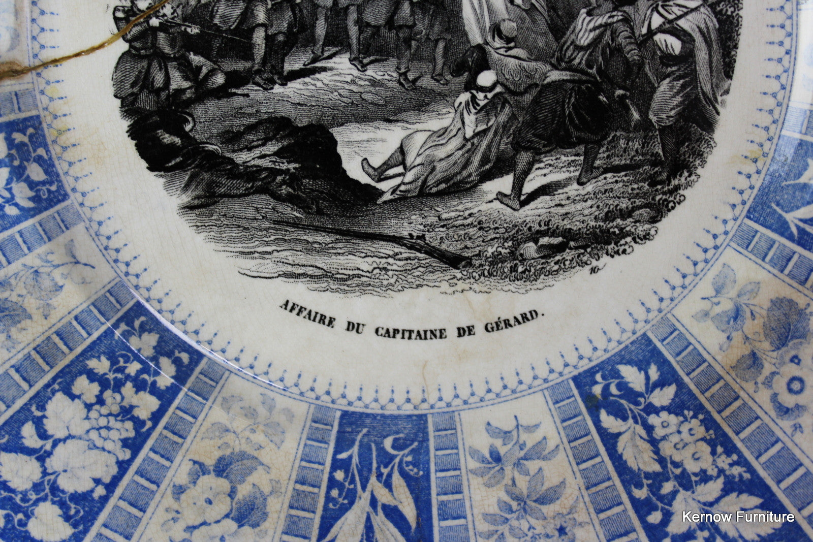 French Transferware Plate - Kernow Furniture