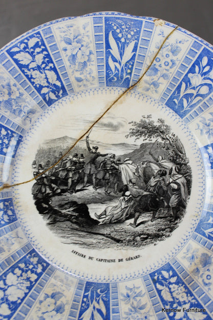 French Transferware Plate - Kernow Furniture