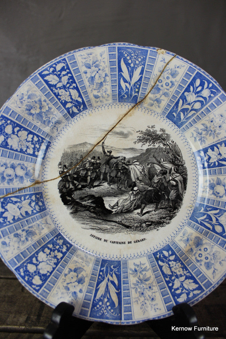 French Transferware Plate - Kernow Furniture