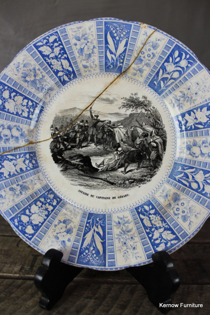 French Transferware Plate - Kernow Furniture