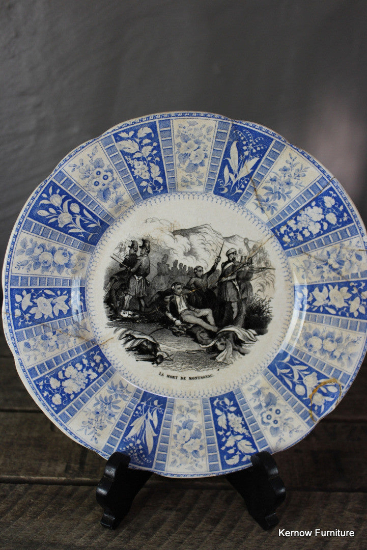 French Transferware Plate - Kernow Furniture