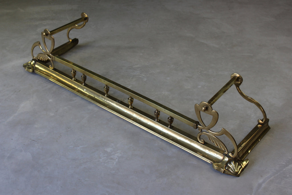 Art Nouveau Brass Fire Fender - Kernow Furniture