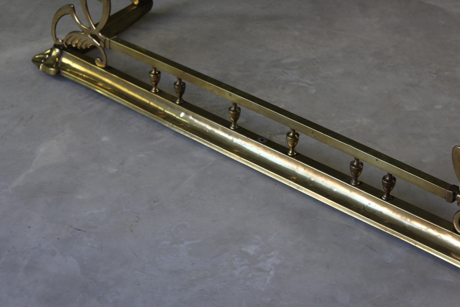 Art Nouveau Brass Fire Fender - Kernow Furniture