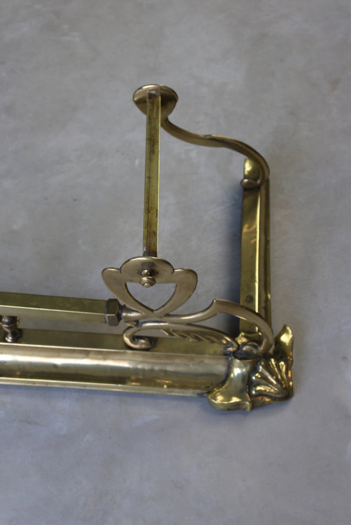 Art Nouveau Brass Fire Fender - Kernow Furniture