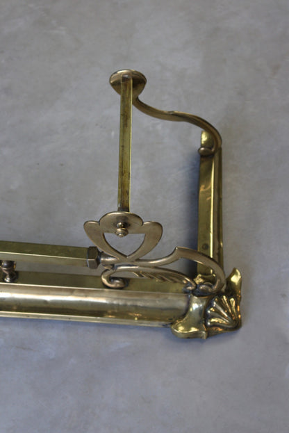 Art Nouveau Brass Fire Fender - Kernow Furniture