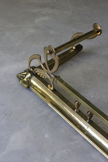 Art Nouveau Brass Fire Fender - Kernow Furniture