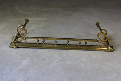 Art Nouveau Brass Fire Fender - Kernow Furniture