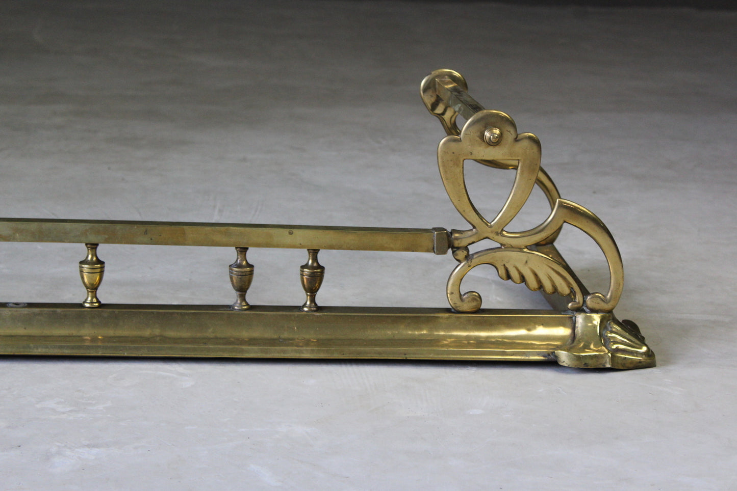 Art Nouveau Brass Fire Fender - Kernow Furniture