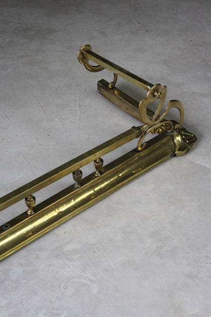 Art Nouveau Brass Fire Fender - Kernow Furniture