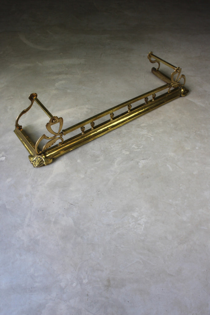 Art Nouveau Brass Fire Fender - Kernow Furniture