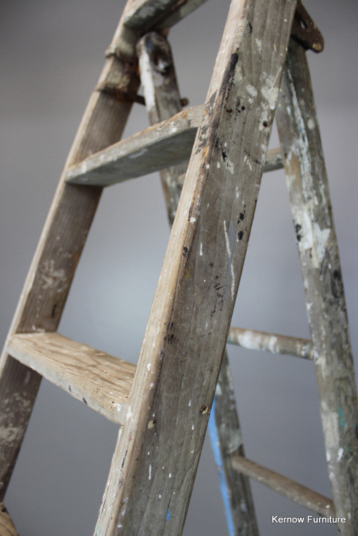 Large Wooden Ladder - Kernow Furniture