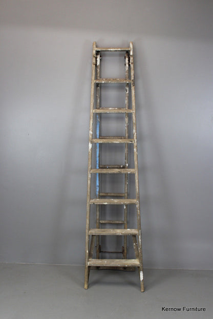 Large Wooden Ladder - Kernow Furniture