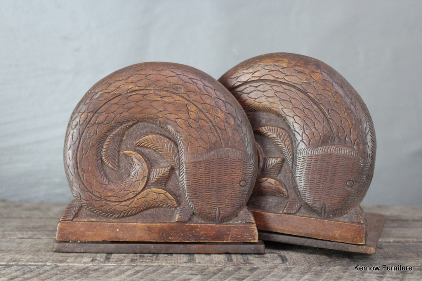 Pair Carved Bookends - Kernow Furniture