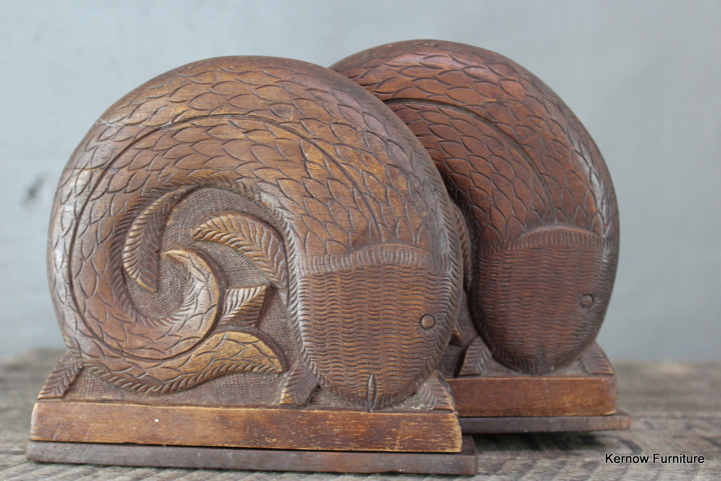 Pair Carved Bookends - Kernow Furniture