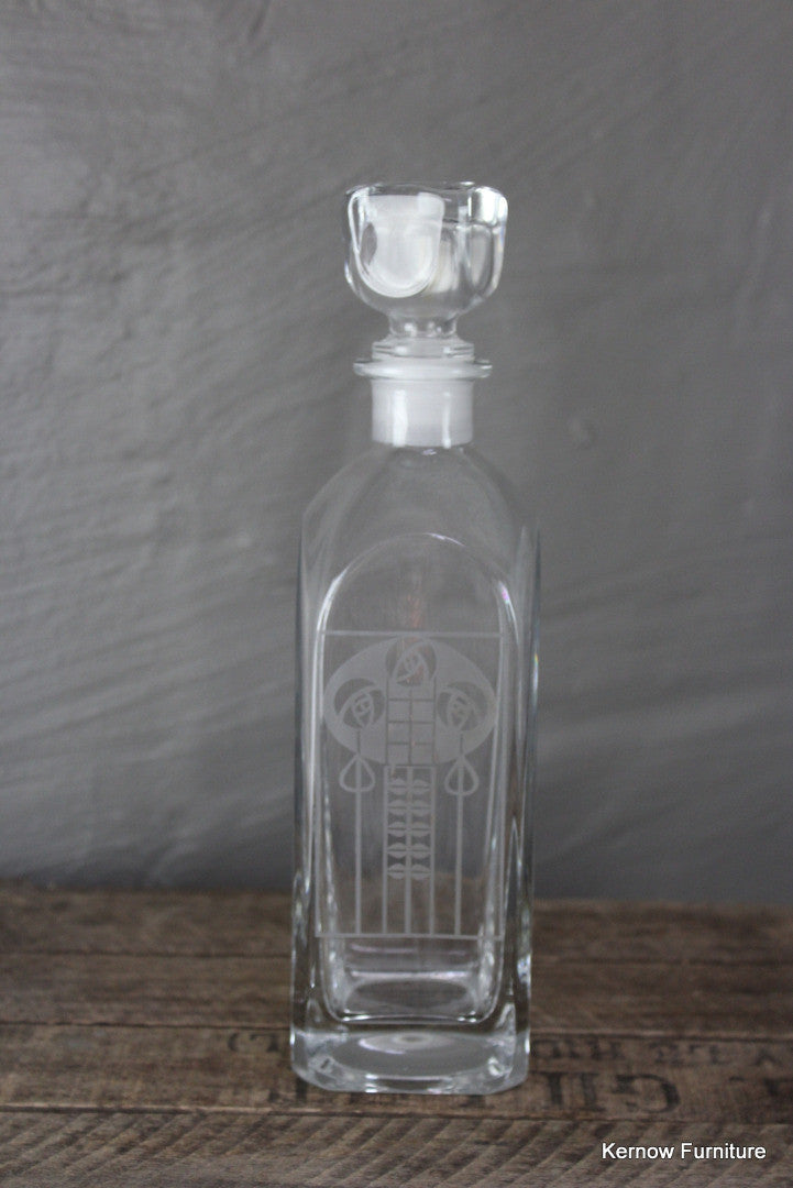 Etched Glass Decanter - Kernow Furniture