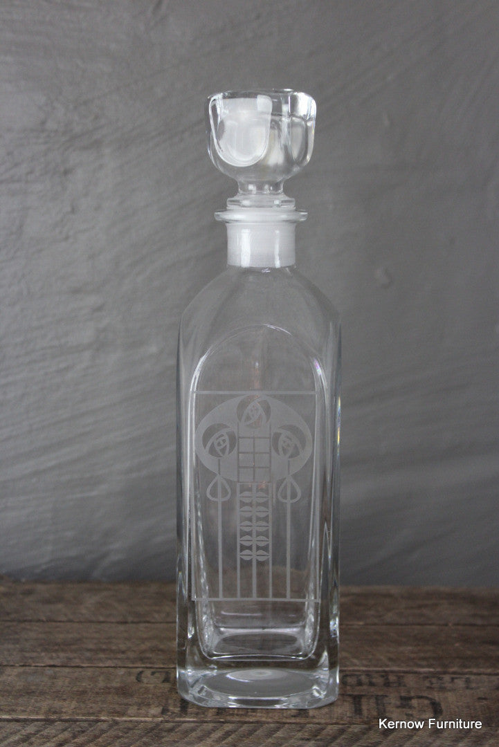 Etched Glass Decanter - Kernow Furniture